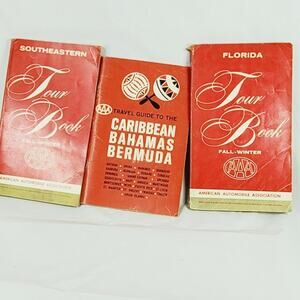 AAA Travel Guide Lot 1965-66 Caribbean Bahamas Bermuda + Florida + Southeast